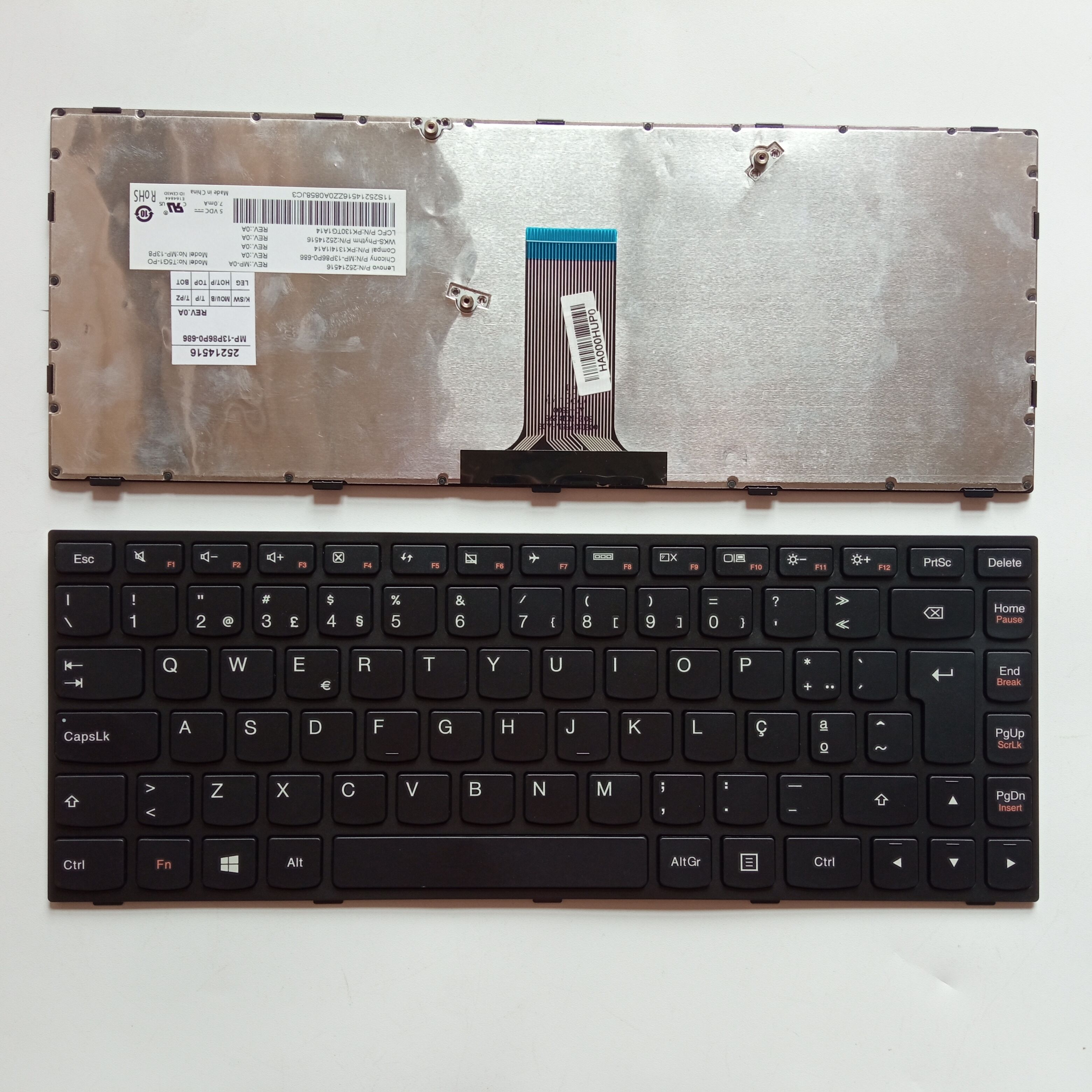 Picture of New Replacement Laptop Keyboard For LENOVO G40/G40-70/G40-30/B40-70/B40-30/Z40-70/300-14IBR BLACK FRAME BLACK PO Layout